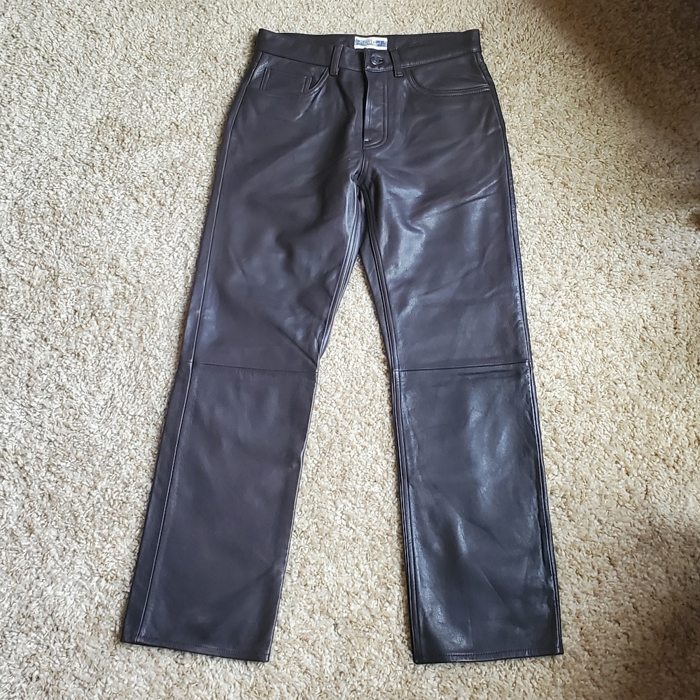 Vintage Brown Genuine Leather Pants by Gap